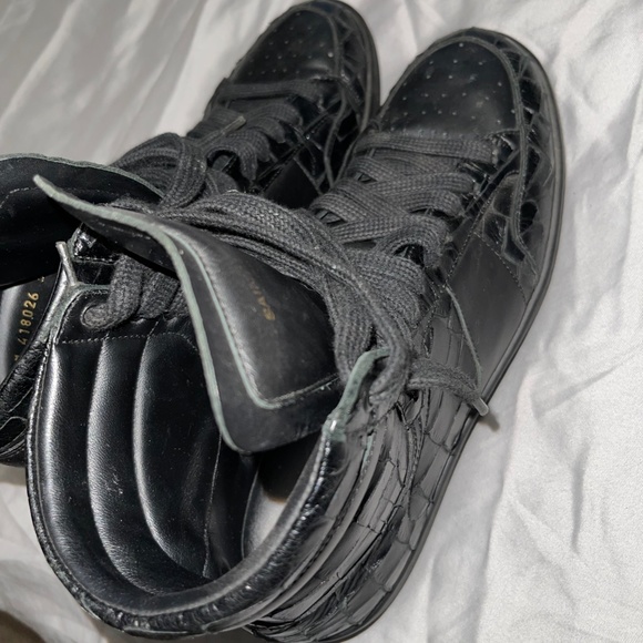 Saint Laurent Patent Croc-Effect Leather High-Tops - Picture 5 of 7